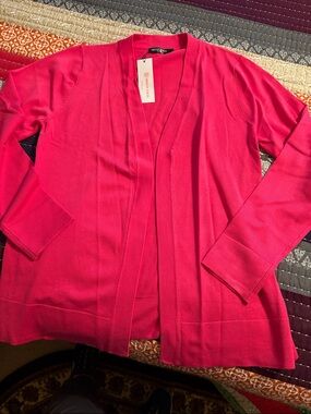 Urban Coco Hot Pink Open-Front Cardigan Sweater